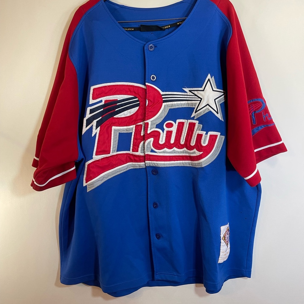 Vintage NLBM League Baseball Philly’s Jersey Men 3XL Philadelphia Stars # 15